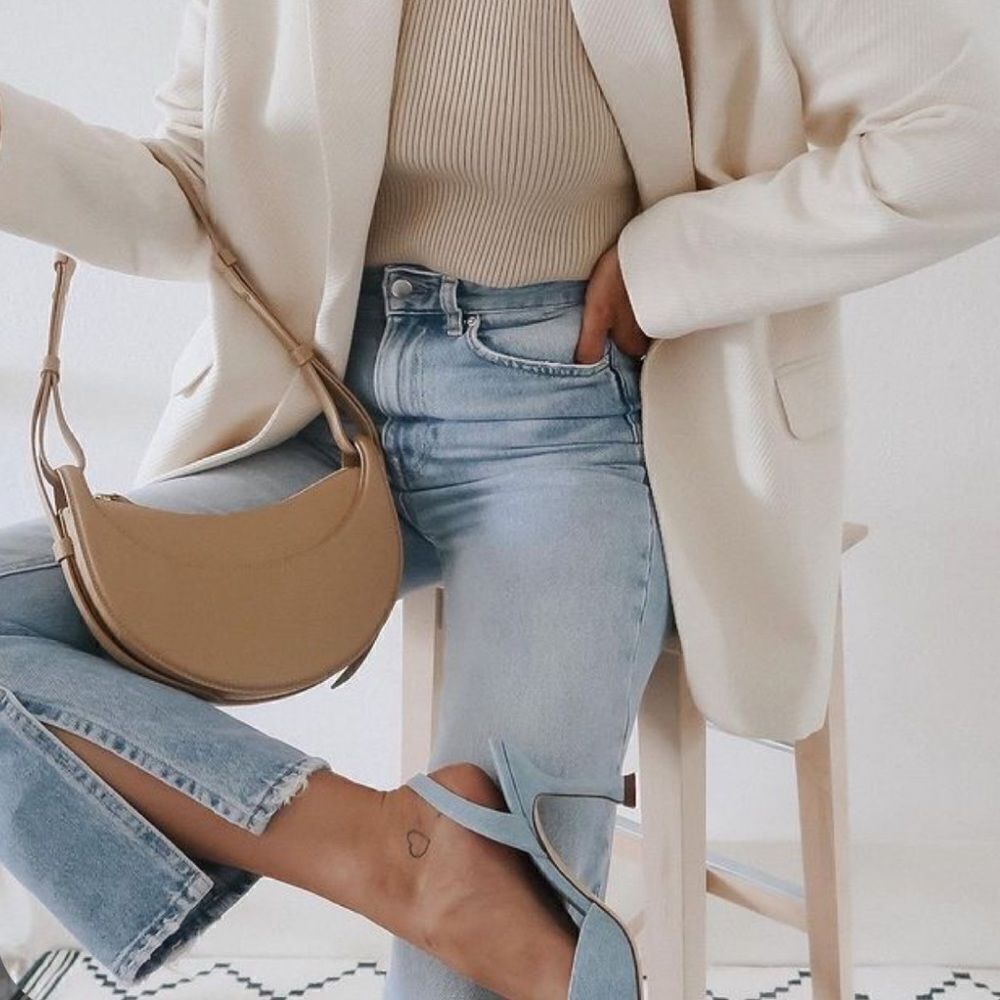 A+F ankle slit jeans